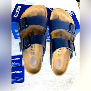 Birkenstock Arizona Birkibuc Sandal Blue 8